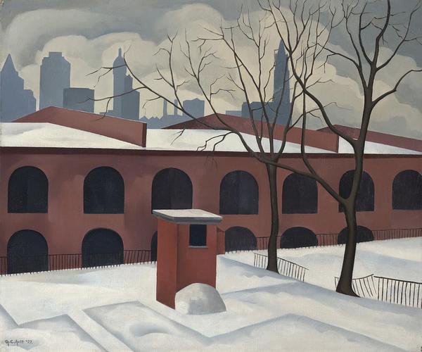 View from Brooklyn, 1927, by George Ault (1891-1948).  The Jan T.  and Marica Vilcek Collection, Promised gift to The Vilcek Foundation