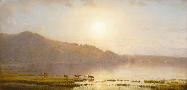 Sanford Robinson Gifford, Mount Merino, 1861, Oil on canvas, 11 × 22 in.  Signed and dated, lower left: S R Gifford 1860, Private collection.