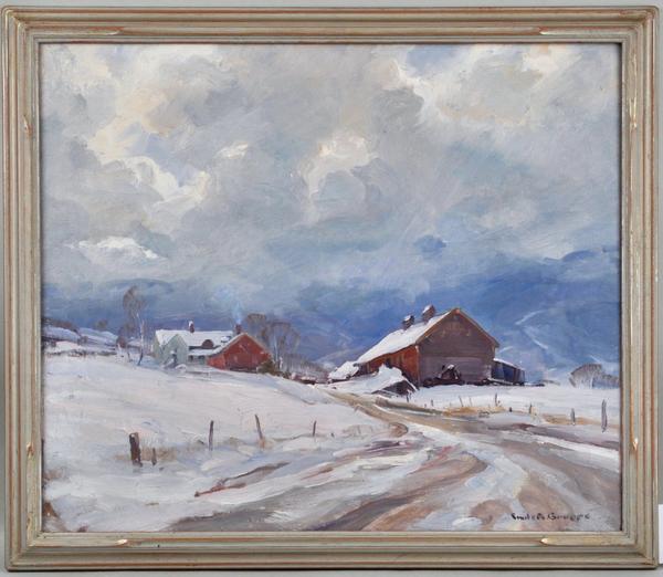 Emille A.  Gruppe (Am.  1896-1978) First Snow.