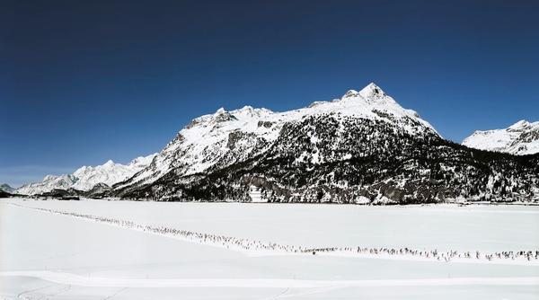 Andreas Gursky (German, born 1955) Engadin I (1995).  Inkjet-print.  207 x 356 x 6.2 cm.  Copyright: Andreas Gursky / ARS, 2015.  Courtesy Gagosian Gallery 