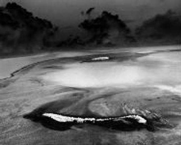 Michael Light: Mile-wide, 200’ deep, 1952 MIKE Crater, 10.4 Megatons, Enewetak Atoll, 2003