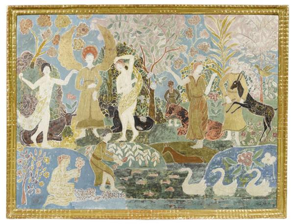 Charles E.  Prendergast (1863-1948) Fantasy.  Executed circa 1916-18.  Price realized: $704,075 