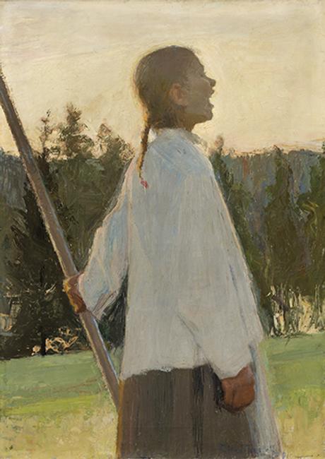 ELLEN THESLEFF, ECHO, 1891.  Oil on canvas, Anders Wiklöf Collection, Andersudde, Åland Islands / Photo: Kjell Söderlund 