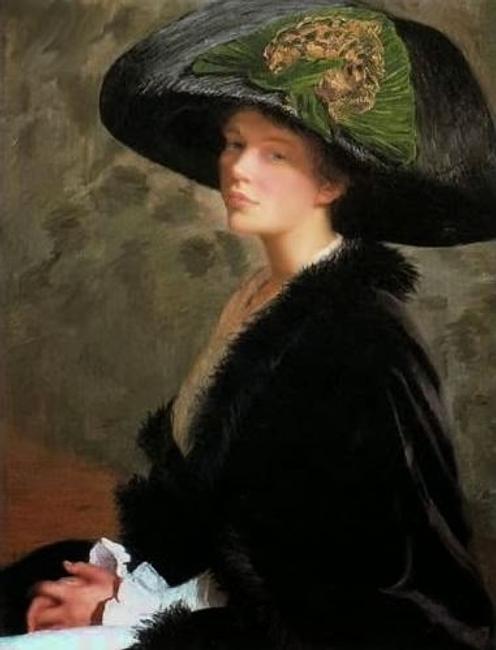 Lilla Cabot Perry (1848–1933), The Green Hat, 1913, oil on canvas.  Terra Foundation for American Art, Daniel J.  Terra Collection, 1987.25.  Photography ©Terra Foundation for American Art, Chicago.  