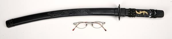 The sword and the glasses from the NBC show 'Heroes'.