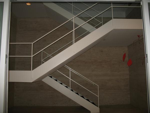 Arts Club of Chicago, Mies van der Rohe staircase and Alexander Calder mobile