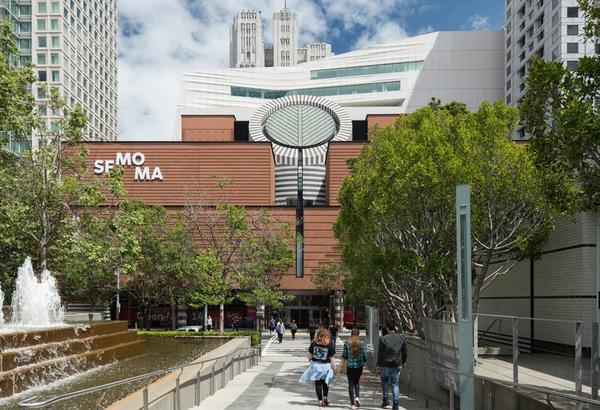 The new SFMOMA, view from Yerba Buena Gardens.