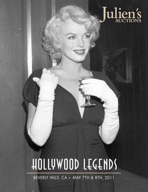 Cover of Julien's auction catalog with a 1950s photo of Marilyn Monroe in the dress which sold for $348,000 on May 8, 2011.