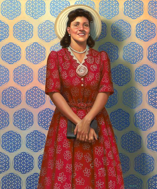 “Henrietta Lacks (HeLa): The Mother of Modern Medicine” by Kadir Nelson, oil on linen, 2017.  Collection of the Smithsonian National Portrait Gallery and National Museum of African American History and Culture, Gift from Kadir Nelson and the JKBN Group LLC.