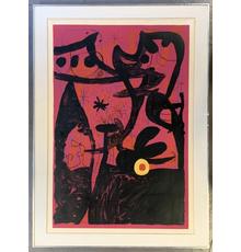 Lithograph in colors titled Defile des Mannequins Istanbul (Mannequin Parade in Istanbul) by Joan Miro (Spanish, 1893-1983), circa 1969, signed and numbered (34/75) (est.  $5,000-$8,000).