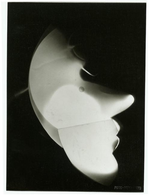 László Moholy-Nagy, Untitled (Self-Portrait), 1926.  Silver gelatin print, 1973.  Collection of the Hungarian Museum of Photography