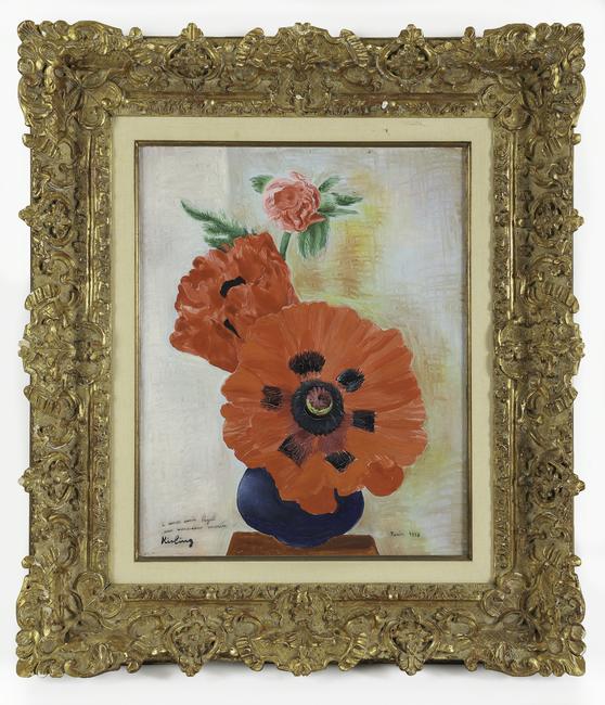 Moïse Kisling (French/Polish, 1891–1953), Still Life (Poppies), Oil on Canvas, 1938