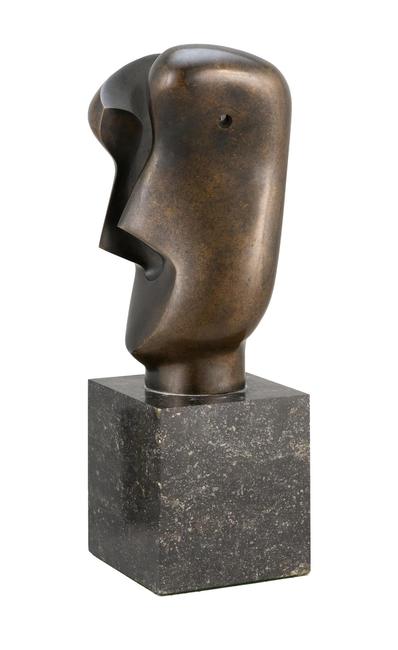 "Divided Head", a bronze by Henry Spencer Moore