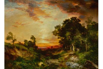 Thomas Moran (1837–1926), Sunset, Amagansett, 1905 Oil on canvas, 30½ x 40½ inches, monogrammed and dated lower right: TMoran 1905 Available at Questroyal Fine Art, LLC, New York, New York