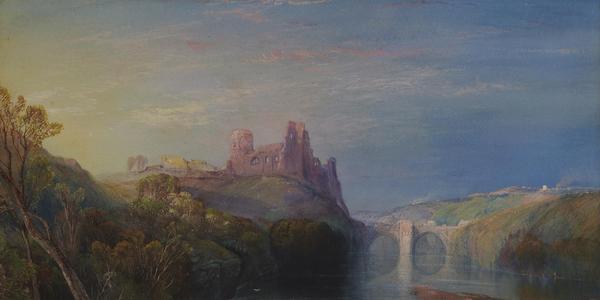 "Barnard Castle," an 1862 watercolor by Thomas Moran received by the Morse this year as part of the Stebbins Collection gift.  