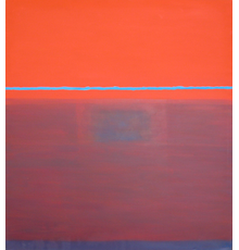 Angelo Ippolito, "NI (Blue Horizon Line)", oil on canvas, 55 x 49, 1984