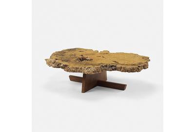 Rare Minguren I coffee table by George Nakashima is being offered as part of Wright's Design auction on June 11, 2015, with online bidding provided by Invaluable.