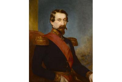 Attributed to famed royal portraitist Franz Xavier Winterhalter, this painting of Napoleon III was commissioned by the Emperor and given to the Marquess of Londonderry, Charles Vane.