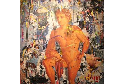 Nello Petrucci, Argo, Collage Decollage, 63'' x 63''