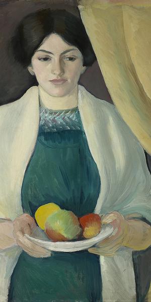 August Macke, Portrait with Apples, 1909.