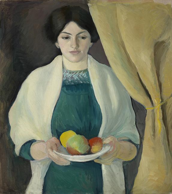 August Macke, Portrait with Apples, 1909.