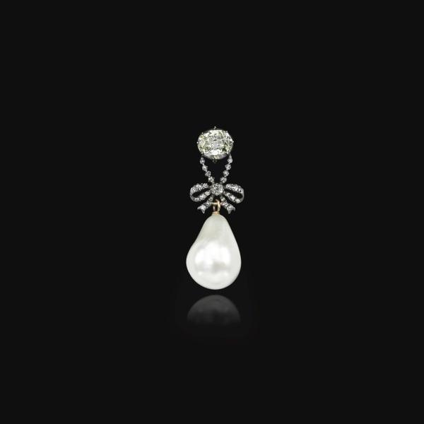 "Queen Marie Antoinette's Pearl," a diamond-and-pearl pendant, sold for $36.2 million, and was estimated to sell for about $1 to $2 million.