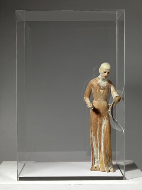 JORDI ALCARAZ (b.  1963) EL TEMPS, 2010 (TIME) 19th Century Sculpture and Plexiglass.  32 1/8 x 20 x 16 1/8 inches 