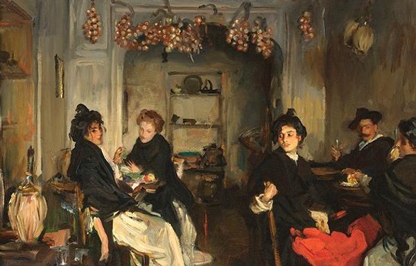 John Singer Sargent (1856-1925), Venetian Tavern, oil on canvas, The James W.  and Frances Gibson McGlothlin Collection