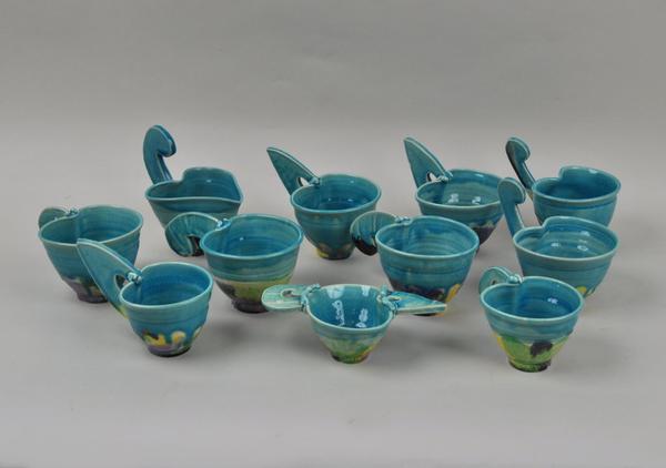 Betty Woodman ceramic cups