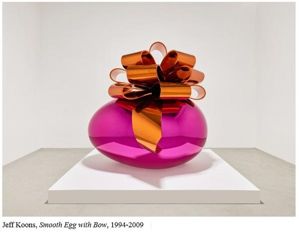 Jeff Koons’s Smooth Egg with Bow (Magenta/Orange), 1994-2009 