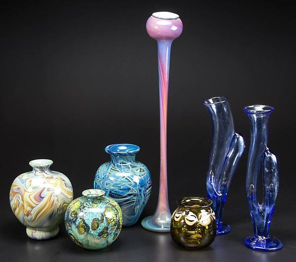 Jeffrey S.  Evans & Associates’ Dec.  6, 2014 auction includes a fun array of Studio and Victorian Glass, and Lady’s Accoutrements.  