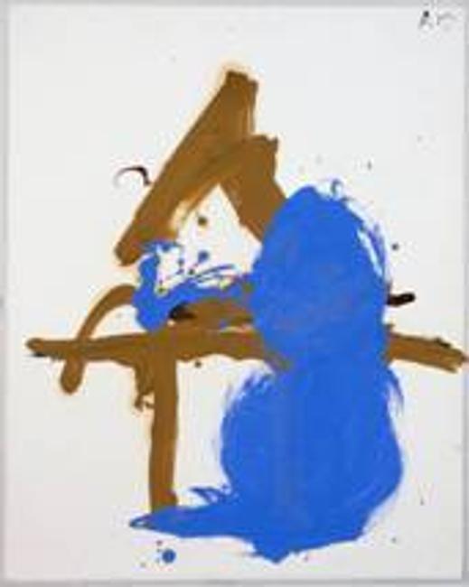 Robert Motherwell (1915-1991) Untitled, 1963.  Oil, acrylic and ink on paper, 73.7 x 58.4 cm © Dedalus Foundation, Inc./Licensed by VAGA, New York, NY.  Asking price $135,000.