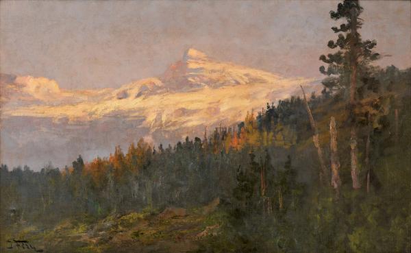 John Fery’s (American, 1859-1934) “Black Feet Glacier, Glacier National Park,” one of his largest oils to ever enter the market, was originally commissioned by the Great Northern Railroad and will now be offered with an estimate of $20,000 to $40,000.