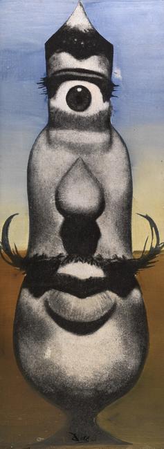 Salvador Dalí (Spanish, 1904–1989) Self Portrait, 1964.  Photo, silkscreen on board.  On View at Chrysler Museum of Art November 2, 2011- Feb 2012.  Gift of Walter P.  Chrysler, Jr.  © Artists Rights Society (ARS), New York