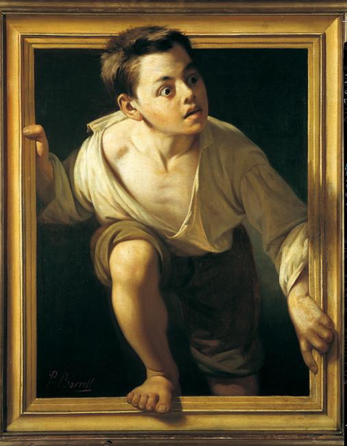 Pere Borrell Del Caso (1835-1910) Escaping Criticism, 1874.  Oil on canvas, 76 x 63 cm.  Collection of the Bank of Spain.