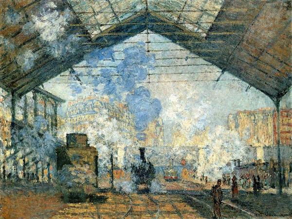 La gare Saint-Lazare, Claude Monet (1840-1926), France, 1877, 75.5 x 104 cm, Oil on canvas, Musée d’Orsay 