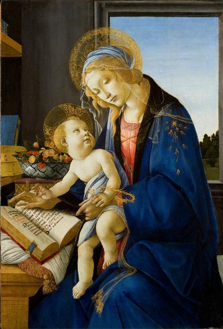 Sandro Botticelli, Madonna del Libro (Madonna of the Book), Tempera on panel, Museo Poldi Pezzoli, Milan, inv.  443