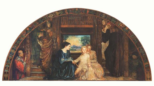 “The Child and Tradition” (detail), from Violet Oakley’s mural series “The Building of the House of Wisdom,” 1910–11.