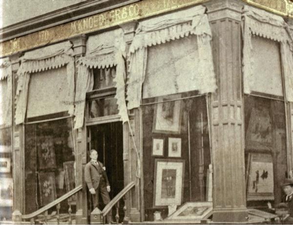 Charles L.  Knoedler (1863–1944), the youngest son of Michael Knoedler, at the gallery’s fourth location, a rented brownstone at 170 Fifth Avenue and 22nd Street in New York City.