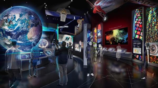 Artist rendering of the One World Connected exhibition.