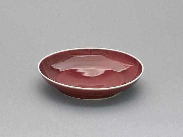 Dish with copper-red glaze, and a Xuande mark in cobalt oxide on the base, China, Jiangxi province, Jingdezhen Ming Dynasty, Xuande reign (1426-1435) (Freer Gallery of Art) 