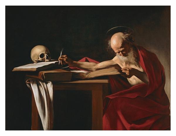 Saint Jerome, about 1605-6.  Caravaggio (Italian, 1571-1610).  Oil on canvas.  Ministero dei Beni e delle Attività Culturali e del Turismo–Galleria Borghese.  