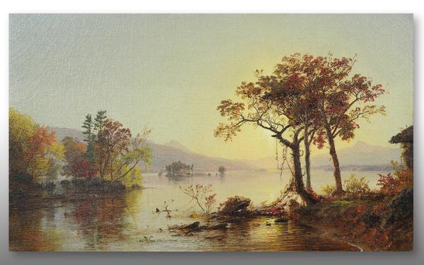 Painted in 1874, Greenwood Lake, New Jersey is one of Jasper Francis Cropsey’s (American, 1823-1900) finest works and will be offered for $80,000-120,000.