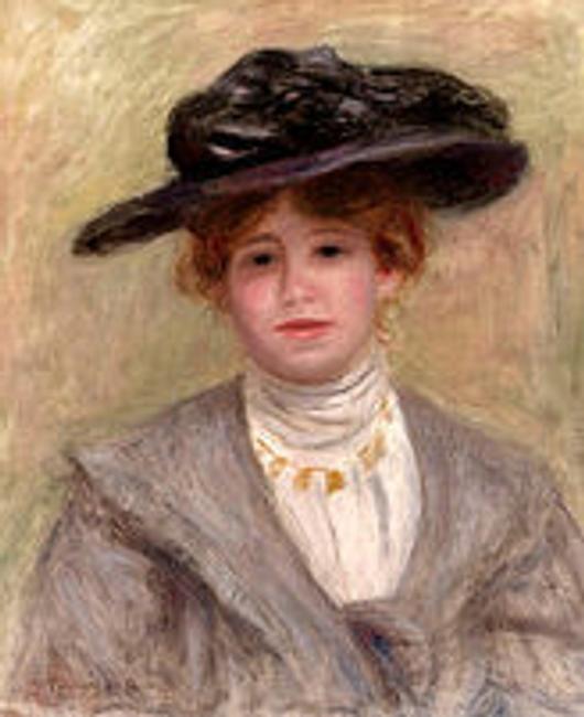 Pierre-Auguste Renoir's Madame Paul Valéry (1904, oil on canvas) .