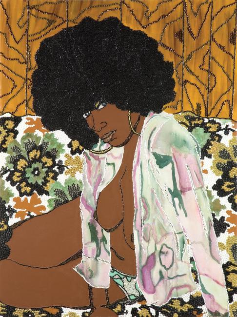 Mickalene Thomas, Whatever You Want (2004) (Courtesy of the National Museum of Women in the Arts)