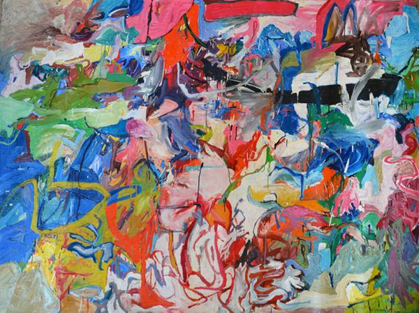 Amaranth Ehrenhalt, "Jump In and Move Around," 1962, oil on canvas, 59 x 77 in.