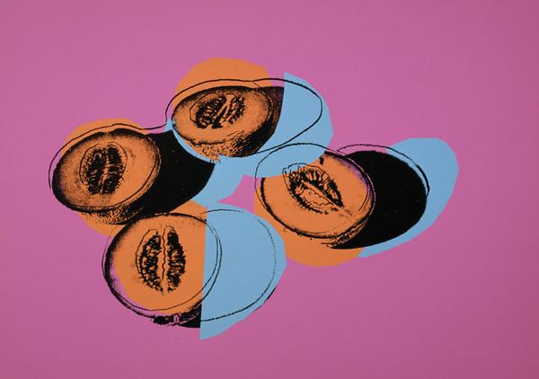 Andy Warhol (American, 1928–1987), Space Fruit: Still Lifes, Cantaloupes II (II.198), 1979.  Screenprint, 30 x 40 in, Courtesy of Jordan D.  Schnitzer and His Family Foundation, © 2016 The Andy Warhol Foundation for the Visual Arts, Inc.  / Artists Rights Society (ARS), New York.