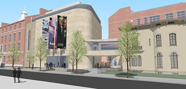 Rendering of the new George Washington University Museum and The Textile Museum 