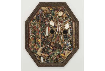 Alfonso Ossorio (1916-1990) Orantes, 1961 congregation of mixed media on panel with frame 69 5/8" x 59 1/2" x 3" 