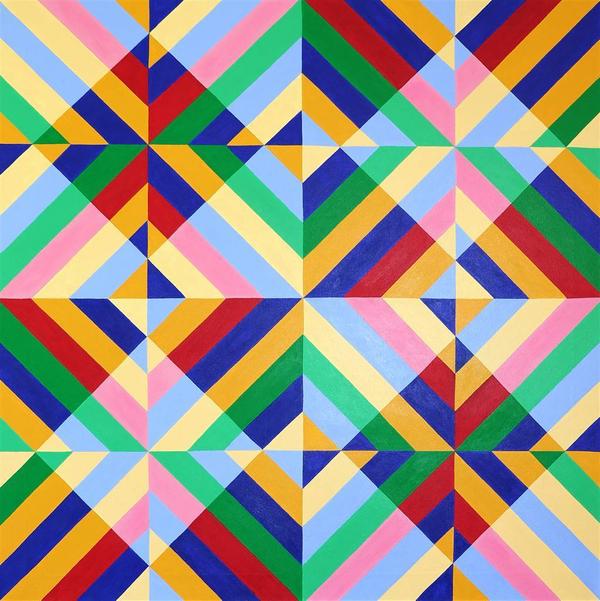 Osvaldo Bacman, The Mystery of Geometry #6, Acrylic on Canvas, 31.5'' x 31.5''